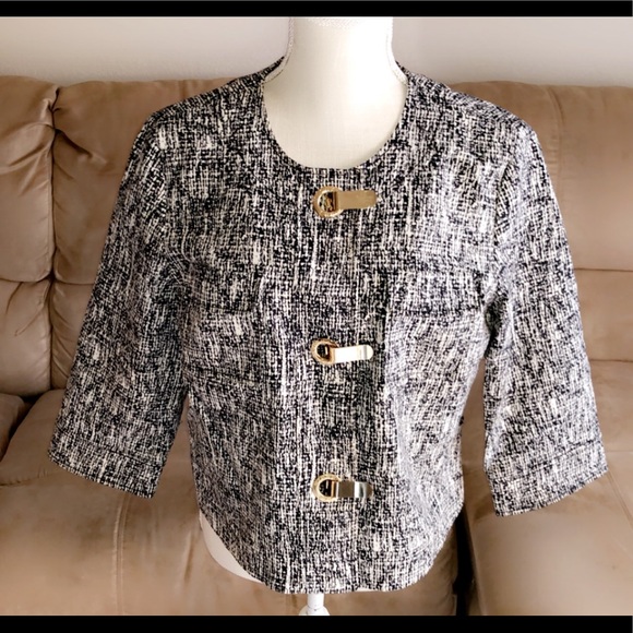 MICHAEL KORS Black and White Blazer - Picture 2 of 6